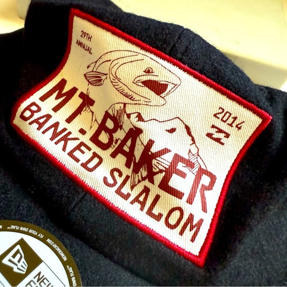 NWOT Rare Black Cap with MT. BAKER Patch - Picture 2 of 4